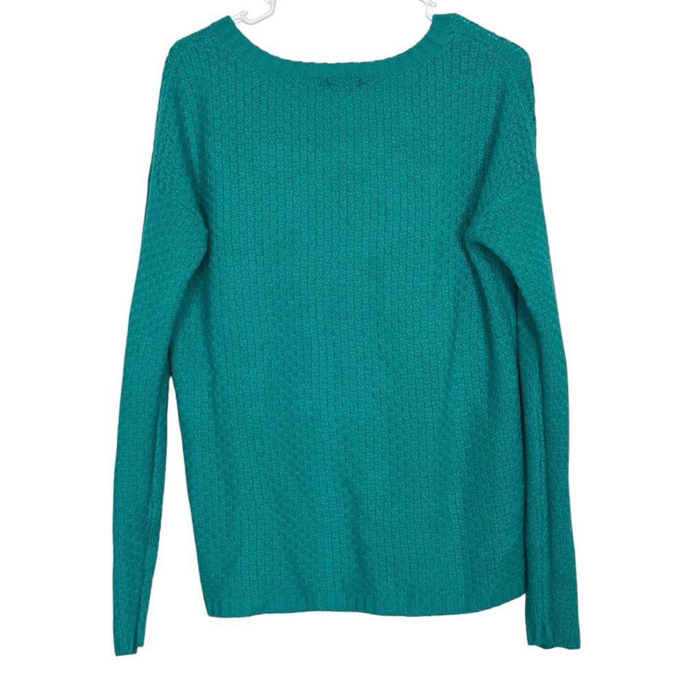 A.N.A A New Approach Teal Textured Knit Sweater Size Large - Picture 4 of 7